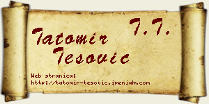 Tatomir Tešović vizit kartica